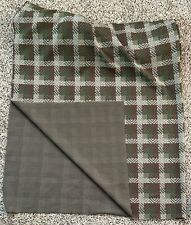 70’s Green Brown Plaid Knit Polyester Fabric 3.8 yards picture