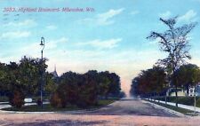 Highland Boulevard Milwaukee Wisconsin Posted Vintage Divided Back Post Card picture