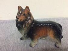 Vintage Small Porcelain Collie Dog 3.5” Figurine Japan picture