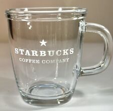NEW Vintage Starbucks & Abbey Star In White on Large Clear Glass Coffee/Tea Mug picture