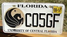 Florida UCF UNIVERSITY OF CENTRAL FLORIDA License Plate KNIGHTS # C05GF picture