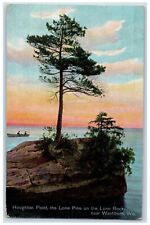 1913 Houghton Point Lone Pine Lone Rock Washburn Wisconsin WI Vintage Postcard picture