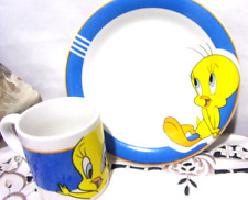 Vintage 1998 Looney Tunes -Tweety Bird Ceramic Mug  and Plate Set by GIBSON picture