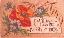 I Am With Thee Religious Card Vintage Antique picture