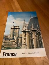 France   Paris: Le chateaux de Vincennes  Vintage poster picture