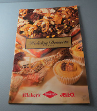 Vintage 1994 Holiday Desserts Pamphlet Bakers Jello Diamond picture