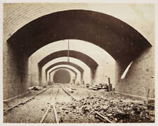 Belsize Tunnel, London, 25 August 1867 Train Old Photo picture