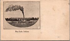 1905 Antique Postcard Bass Lake Indiana Steam Boat Knox Peru IN picture