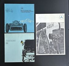3-VTG 1960s MERCEDES-BENZ MUSEUM BROCHURE &WORLD VICTORIES W/ TOURING/RACING CAR picture