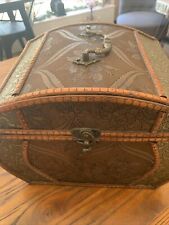 Antique Wooden Box ORIGINAL Self Patterned Large size picture