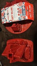 1 NEW & 1 USED Nordic Ware Cozy Village Red Cast Aluminum Bundt Cake Baking Pans picture