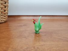 Mini Miniature Art Glass Light Green Rooster 1