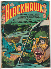 Blackhawk #50 1952 Quality Comics 1.8 GD- KEY 1ST KILLER SHARK REED CRANDALL picture