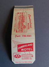 Matchbook Cover - Cumberland Motel - Manchester, Tennessee - front strike picture