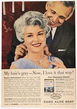 Clairol World Leader In Hair Cosmetics Come Alive Gray 1963 Vintage Ad  picture