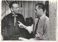 1960 Press Photo Norman Powell with Dick Powell on set of TV's Zane Grey Theater picture