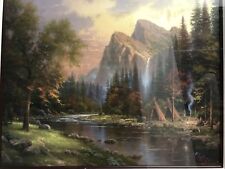“Mountains Declare His Name” Lithograph, thomas Kinkade, Framed With CoA picture