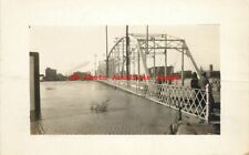Unknown Location, RPPC, Steel Bridge over Flooded River picture