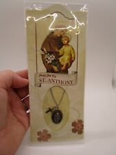 Pray for us St. Anthony Necklace With Heart Shaped Charm New Religious Gift picture