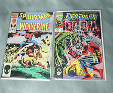 Spider-Man Vs. Wolverine #1 Marvel 1987 Deathlok vs Doom comic book lot picture