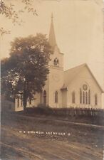 E84/ Leesville  Ohio RPPC Postcard c1910 M.E. Church Building 18 picture
