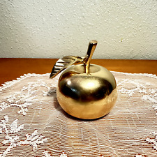 Vintage Brass Apple Teacher's Bell picture