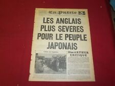 1945 SEP 20 LA PATRIE NEWSPAPER -FRENCH-LES ANGLAIS SEVERES POUR JAPONAIS - 1890 picture