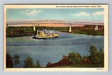 Lorain OH-Ohio, The Lorain Central High Level Bridge Vintage Souvenir Postcard picture