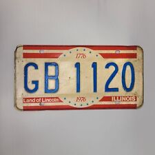 Vintage 1976 Illinois Bicentennial Land of Lincoln License Plate picture