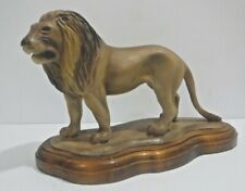 African Lion Figurine  Hand Sculpted Mold Resin 6 1/2 In. Tall Weight 2 1/2 lbs. picture