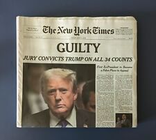 TRUMP GUILTY ON ALL 34 COUNTS The New York Times Newspaper 5-31-24 NEW In Hand ✅ picture