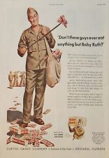 1943 Baby ruth curtiss candy soldier WWII vintage ad picture