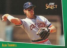 #230 DETROIT TIGERS # ALAN TRAMMELL - SS # BASEBALL CARD SCORE SELECT MLB 1992 picture