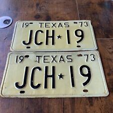 Texas 1973 License Plates Matched JCH 19 picture