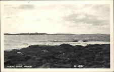 Ocean Point Maine ME Rocky Coastal Beach 1940s RPPC Real Photo Postcard picture