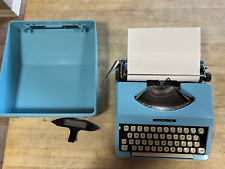 Vtg Light Blue Royal Mariner Portable Typewriter - Works 1972 SN 2049325 Japan picture