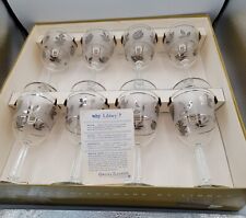 Vintage Libbey Hostess Silver Leaf  Set of 8 Goblets. 9 Oz. In Original Box  picture