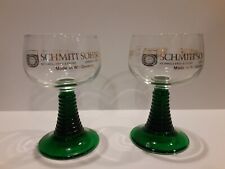 Schmitt Sohne West Germany Grape & Leaf Stemmed Wine Glasses - Set of 2 picture