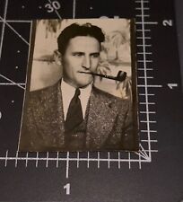 1940s Dapper Man LONG PIPE Antique PHOTO BOOTH picture