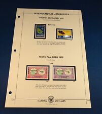 WORLD SCOUTING Stamp Lot: (2) BARBADOS 1972 - (2) IRAQ 1972 TENTH PAN-ARAB picture