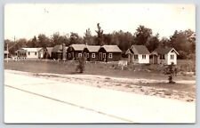 Tawas City Michigan~Hiram's Inn~Tiny Heated Cabins~1947 RPPC picture