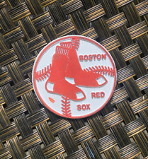 VINTAGE MLB BASEBALL BOSTON RED SOX TEAM LOGO COLLECTIBLE RUBBER MAGNET RARE ** picture