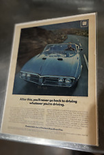 Vintage 1967 Pontiac Firebird 400 Convertible Car Print Ad Man Cave Wall Art picture