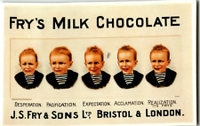 Fry's Milk Chocolate JS Fry & Son's Bristol & London Art Card Postcard NOS picture