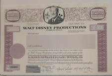 Disney Prod Stock Certificate 1967 picture