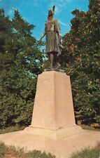 Jamestown VA Virginia, Pocahontas Monument Bronze Statue, Vintage Postcard picture
