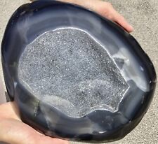 14 Lb+ Polished Agate Geode Collector Piece Blue Chalcedony HUGE Stunning picture