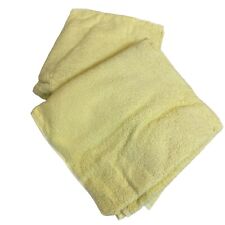 Pair of Vintage Dundee Bath Towels Yellow 100% Cotton USA Made picture