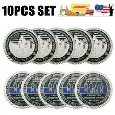 10PC Police Officer Challenge Coin Law Enforcement Collectible Blue Lives Matter picture