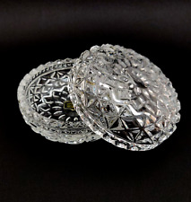 Vintage Zajecar 24% Lead Crystal Trinket Bowl with Lid 3 3/4